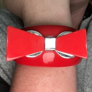 EXTREMELY RARE Marc Jacobs Red Bow Cuff Bracelet